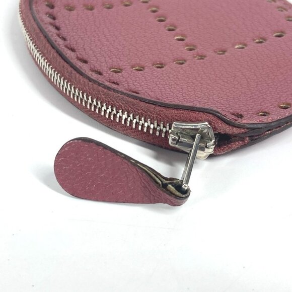 HERMES Evelyne H logo Wallet Coin Compartment coin purse Leather purple - Picture 5 of 13